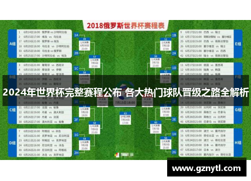 2024年世界杯完整赛程公布 各大热门球队晋级之路全解析